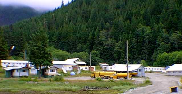 Logging camp without litter